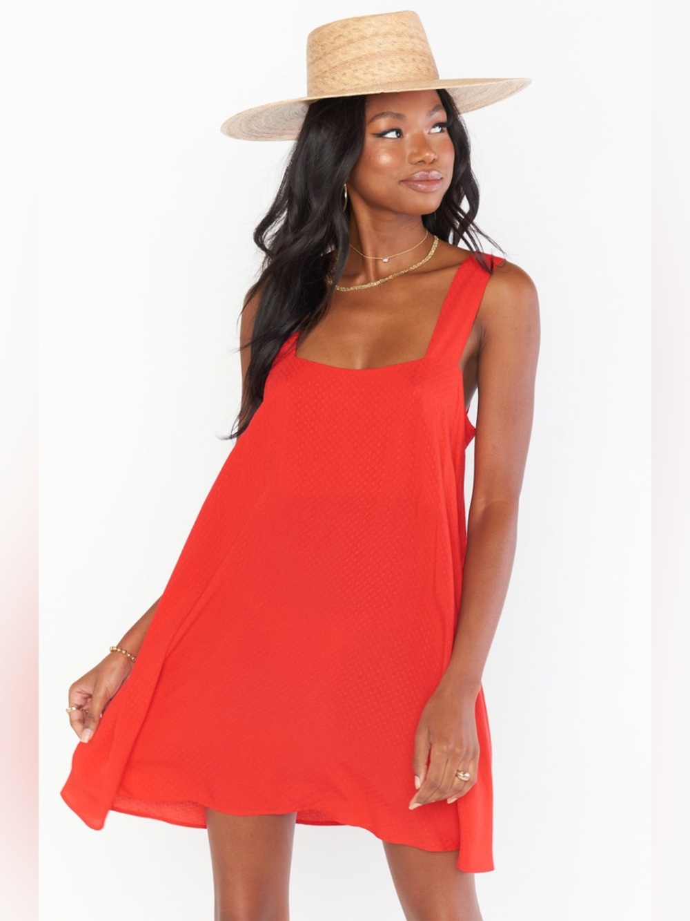 Show Me Your MuMu Red Swing Sundress